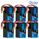 DXF 12S 44.4V 81000mAh 5C Soft Case LiPo Battery with 8AWG Wire for Toy Cars, Boats, UAVs & Drones (1-6 Pack)