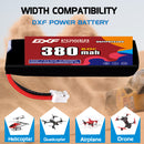 DXF 380mAh 2S 60C 7.6V Lipo Battery Pack for FPV LiPo Battery