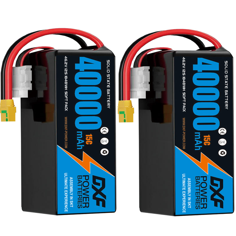 (CN)DXF 12S Lipo Battery 46.2V 15C 40000mAh Soft Case Battery  for Drone UAV FPV Car Truck Tank RC Semi solidstate Battery Racing Hobby