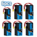 DXF SEMI-SOLID 12S 44.4V 35000mAh 5C Soft Case LiPo Battery with 8AWG Wire for Toy Cars, Boats, UAVs & Drones (1-6 Pack)