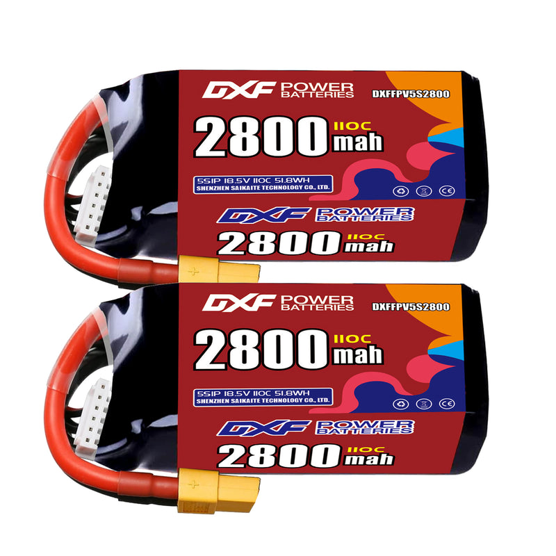 DXF 2800mAh 5S 110C 18.5V Lipo Battery Pack for FPV LiPo Battery