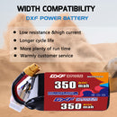 DXF 350mAh 2S 60C 7.4V Lipo Battery Pack for FPV LiPo Battery