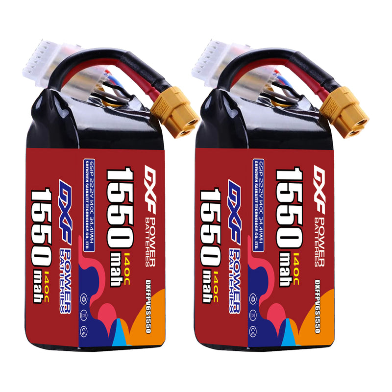 DXF 1550mAh 6S 140C 22.2V Lipo Battery Pack for FPV LiPo Battery