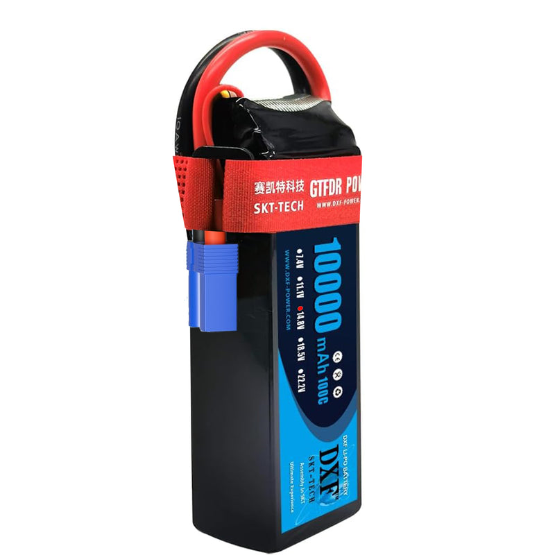 (PL)DXF 4S Lipo Battery 14.8V 10000mAh 100C 200C Deans/T XT90 EC5 for RC 1/8 1/10 Car Truck Tank Models XXMAX 8S Arrama