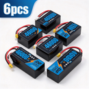 DXF SEMI-SOLID 12S 44.4V 46000mAh 5C Soft Case LiPo Battery with 8AWG Wire for Toy Cars, Boats, UAVs & Drones (1-6 Pack)