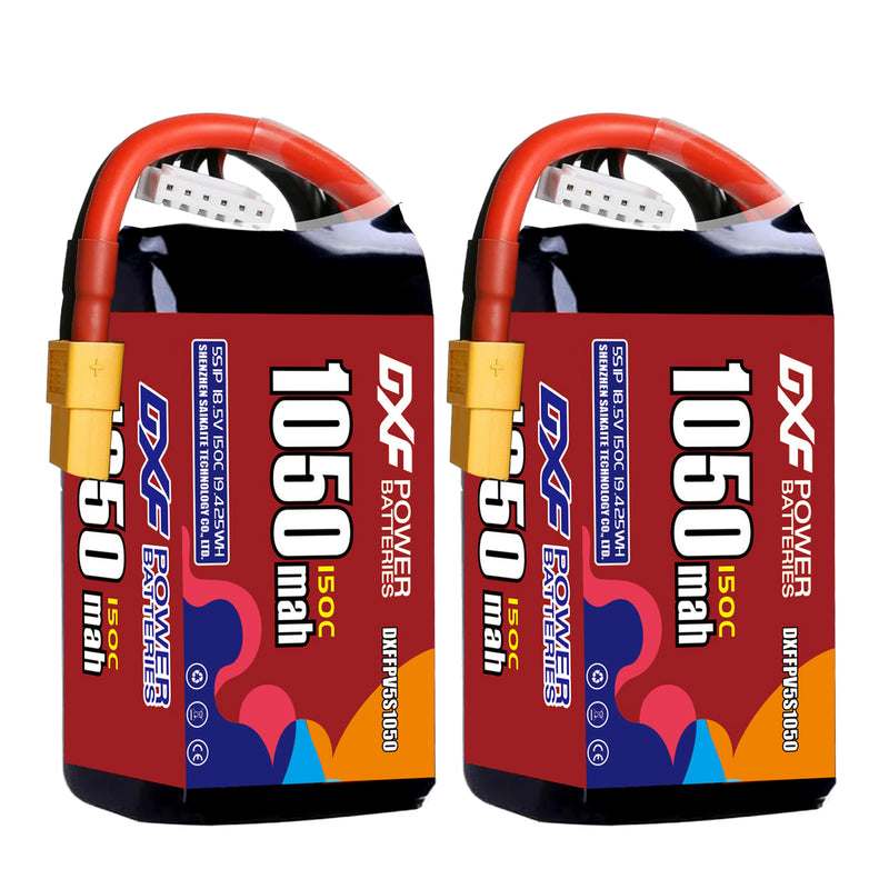 DXF 1050mAh 5S 150C 18.5V Lipo Battery Pack for FPV LiPo Battery
