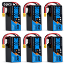 DXF SEMI-SOLID 14S 53.9V 36000mAh 15C Soft Case LiPo Battery with 8AWG Wire for Toy Cars, Boats, UAVs & Drones (1-6 Pack)