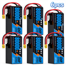 DXF SEMI-SOLID 6S 22.2V 80000mAh 10C Soft Case LiPo Battery with 8AWG Wire for Toy Cars, Boats, UAVs & Drones (1-6 Pack)