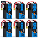 DXF 6S 23.1V 80000mAh 15C Soft Case LiHV Battery with 8AWG Wire for Toy Cars, Boats, UAVs & Drones (1-6 Pack)