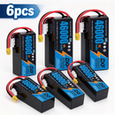 DXF SEMI-SOLID 14S 51.8V 46000mAh 5C Soft Case LiPo Battery with 8AWG Wire for Toy Cars, Boats, UAVs & Drones (1-6 Pack)