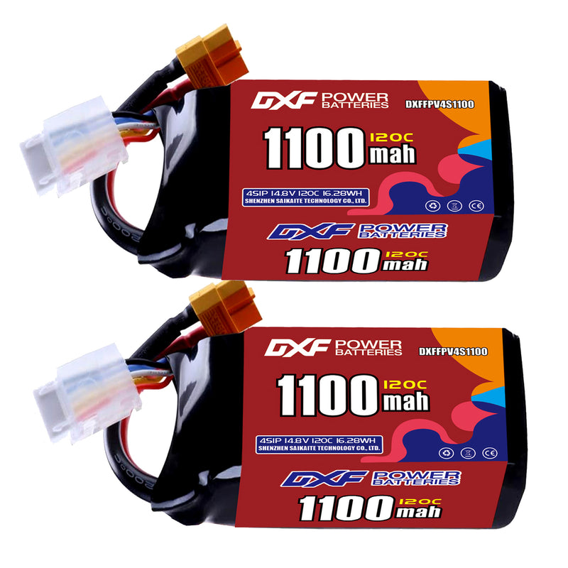 DXF 1100mAh 4S 120C 14.8V Lipo Battery Pack for FPV LiPo Battery