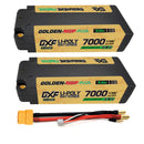 (PL)DXF 5mm 2S 7000mAh 7.6V 150C GOLDEN-NGP Plus Middle-Size Batteria Lipo ad Alta Capacità Hardcase con XT90 Spina per 1:8 Scala RC Auto, Multi-Rotore RC Aeroplano, RC Elicottero, RC Barca