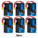 DXF 6S 22.2V 13000mAh 10C Soft Case LiPo Battery with 8AWG Wire for UAVs & Drones (1-6 Pack)