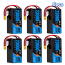 DXF SEMI-SOLID 14S 53.9V 23000mAh 15C Soft Case LiPo Battery with 8AWG Wire for Toy Cars, Boats, UAVs & Drones (1-6 Pack)