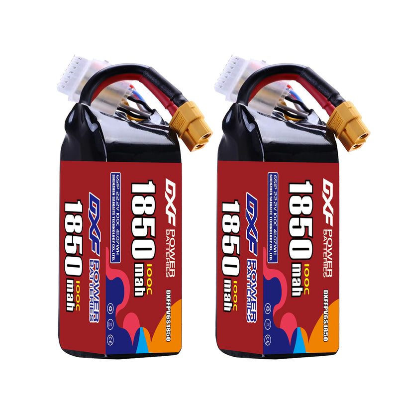 DXF 1850mAh 6S 100C 22.2V Lipo Battery Pack for FPV LiPo Battery