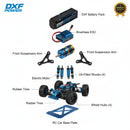 DXF LiPo Battery 2S2P HV 7.6V 9200mAh 140C Graphene Gray with 5mm Bullet / EC5 / T / TRX / XT60 / XT90 / XT150 / Q8s Plug for RC 1/10 1/8 1/5 Scale Car Racing