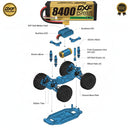 DXF LiPo Battery 4S 14.8V 8400mAh 140C Graphene Softcase with EC5 / T / TRX / XT60 / XT90 / XT150 / Q8s Plug for RC 1/8 1/10 Buggy Truck Car Off-Road Drone