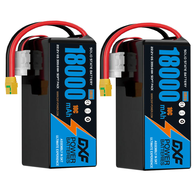 (CN)DXF 6S Lipo Battery 22.2V 10C 18000mAh Soft Case Battery  for Drone UAV FPV Car Truck Tank RC Buggy Truggy Racing Hobby