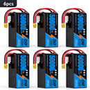 DXF SEMI-SOLID 12S 46.2V 50000mAh 15C Soft Case LiPo Battery with 8AWG Wire for Toy Cars, Boats, UAVs & Drones (1-6 Pack)