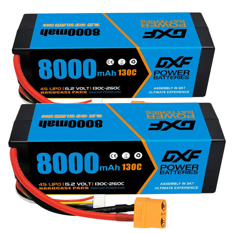 (EU)DXF Lipo Battery 4S 15.2V 8000mAh 130C/260C HardCase Lipo Battery for RC HPI HSP 1/8 1/10 Buggy RC Car Truck