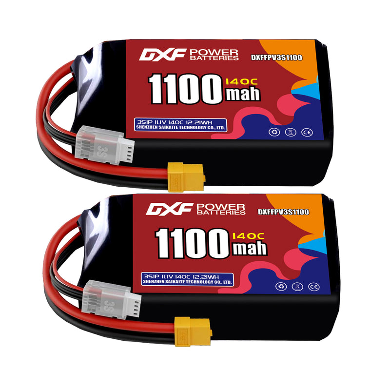 DXF 1100mAh 3S 120C 11.1V Lipo Battery Pack for FPV LiPo Battery