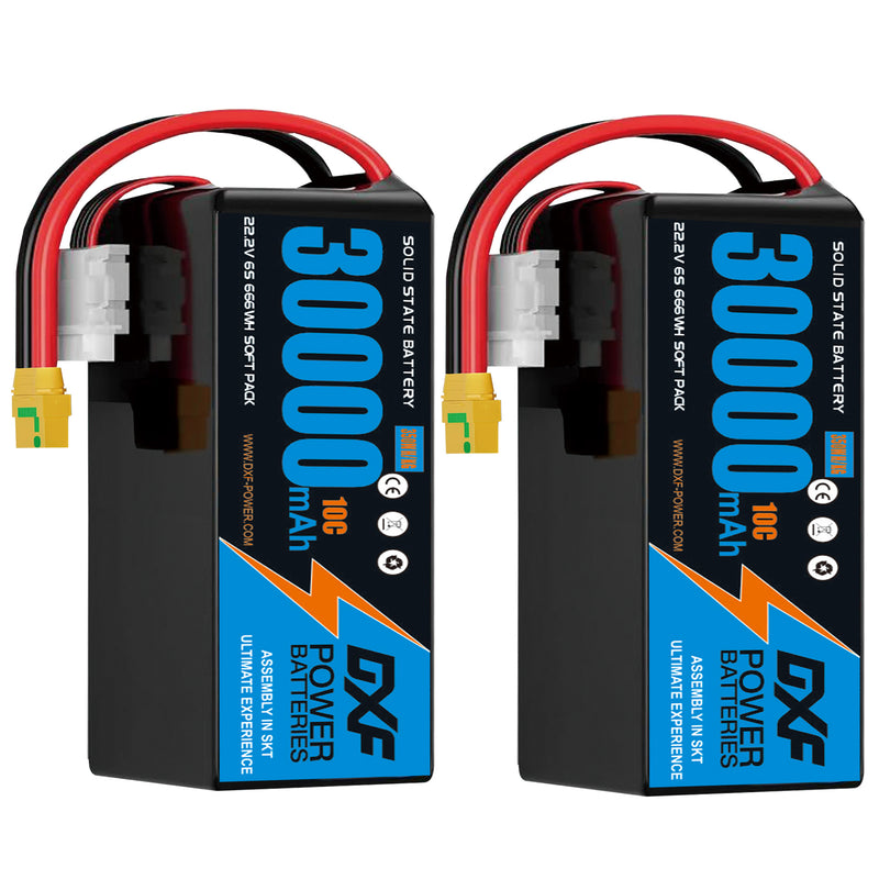 (CN)DXF 6S Lipo Battery 22.2V 10C 30000mAh Soft Case Battery  for Drone UAV FPV Car Truck Tank RC Buggy Truggy Racing Hobby