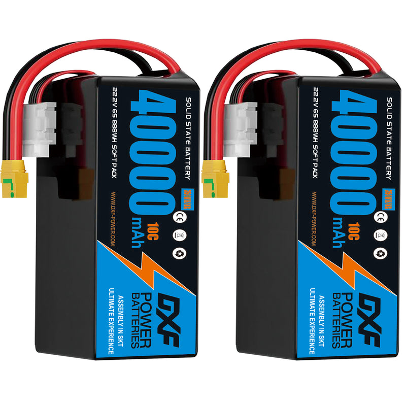(CN)DXF 6S Lipo Battery 22.2V 10C 40000mAh Soft Case Battery  for Drone UAV FPV Car Truck Tank RC Buggy Truggy Racing Hobby Semi solidstate Battery