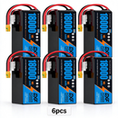 DXF SEMI-SOLID 12S 44.4V 18000mAh 10C Soft Case LiPo Battery with 8AWG Wire for UAVs & Drones (1-6 Pack)