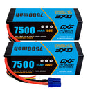 (CA)DXF Lipo Battery 4S 14.8V 7500mAh 100C/200C HardCase Lipo Battery for RC HPI HSP 1/8 1/10 Buggy RC Car Truck