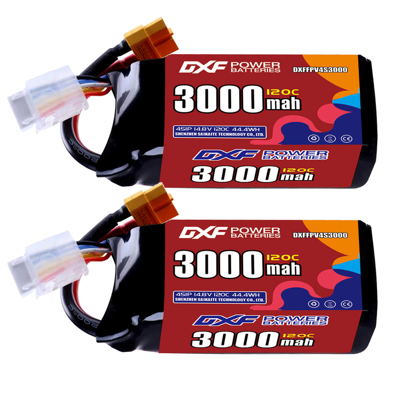 DXF 3000mAh 4S 120C 14.8V Lipo Battery Pack for FPV LiPo Battery
