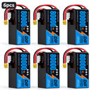 DXF SEMI-SOLID 14S 53.9V 80000mAh 15C Soft Case LiPo Battery with 8AWG Wire for Toy Cars, Boats, UAVs & Drones (1-6 Pack)
