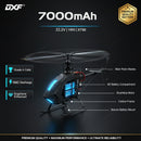 DXF 6S 22.2V 7000mAh 100C Softcase LiPo Battery with XT90 & 10AWG Wire for 1/8 RC Cars (1-6 Pack)