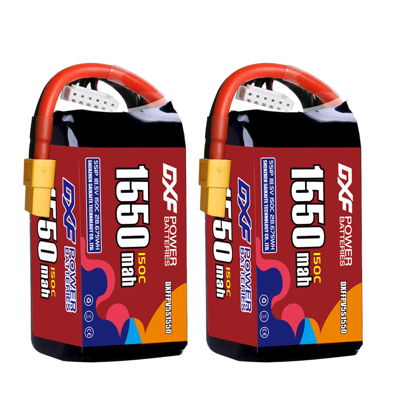 DXF 1550mAh 5S 150C 18.5V Lipo Battery Pack for FPV LiPo Battery