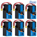 DXF 6S 22.2V 66000mAh 10C Soft Case LiPo Battery with 8AWG Wire for Toy Cars, Boats, UAVs & Drones (1-6 Pack)