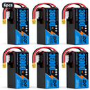 DXF 6S 23.1V 36000mAh 15C Soft Case LiPo Battery with 8AWG Wire for Toy Cars, Boats, UAVs & Drones (1-6 Pack)