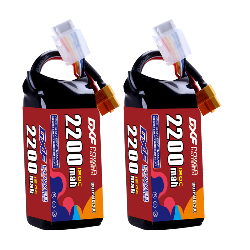 DXF 2200mAh 4S 120C 14.8V Lipo Battery Pack for FPV LiPo Battery