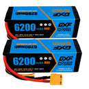 (PL)DXF Lipo Battery 4S 14.8V 6200MAH 80C  lipo Hardcase XT90 Plug for Rc 1/8 1/10 Buggy Truck Car Off-Road Drone