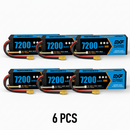 DXF 3S 11.1V 7200mAh 80C Hardcase LiPo Battery with 10AWG XT90 for 1/8 1/10 RC Cars, Trucks, Buggies (1-6 Pack Available)