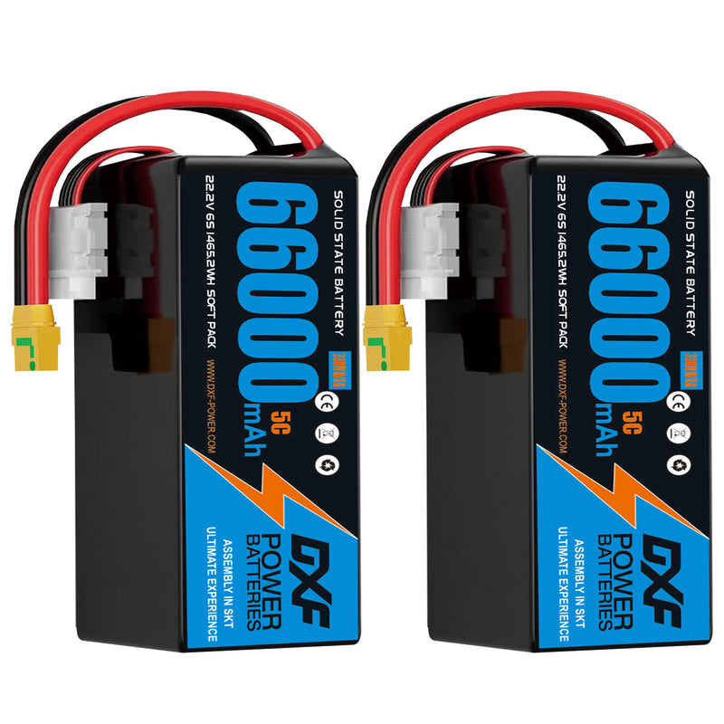 (CN)DXF 6S Lipo Battery 22.2V 10C 60000mAh Soft Case Battery  for Drone UAV FPV Car Truck Tank RC Buggy Truggy Racing Hobby