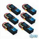 DXF 6S 22.2V 3500mAh 140C Gold Version Graphene LiPo Soft Case Battery with 12AWG XT60 Plug for RC Car Boat Airplane FPV Racing Drone (1-6 Pack Available)