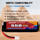 DXF 550mAh 2S 100C 7.6V Lipo Battery Pack for FPV LiPo Battery