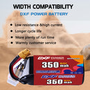 DXF 350mAh 3S 60C 11.1V Lipo Battery Pack for FPV LiPo Battery