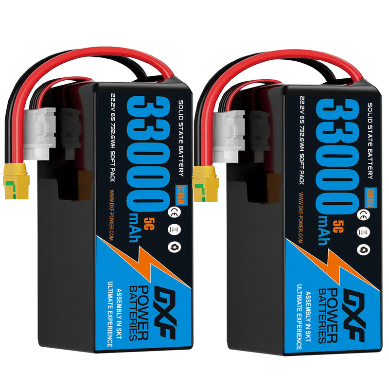 (CN)DXF 6S Lipo Battery 22.2V 10C 33000mAh Soft Case Battery  for Drone UAV FPV Car Truck Tank RC Buggy Truggy Racing Hobby