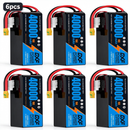 DXF SEMI-SOLID 14S 53.9V 40000mAh 15C Soft Case LiPo Battery with 8AWG Wire for Toy Cars, Boats, UAVs & Drones (1-6 Pack)