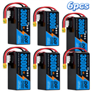 DXF SEMI-SOLID 6S 22.2V 36000mAh 10C Soft Case LiPo Battery with 8AWG Wire for Toy Cars, Boats, UAVs & Drones (1-6 Pack)
