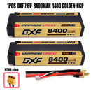 (CN)DXF 5mm 2S 8400mAh 7.6V 140C GOLDEN-NGP Batteria Lipo ad Alta Capacità Hardcase con XT90 Spina per 1:8 Scala RC Auto, Multi-Rotore RC Aeroplano, RC Elicottero, RC Barca
