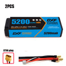 (CN) DXF 2S 7.4V Lipo Battery 50C 5200mAh with 4mm Bullet for RC 1/10 1/8 Vehicles Car Truck Tank Truggy Competition Racing Hobby