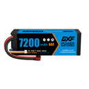 DXF BLUE Series 3S 11.1V 7200mAh 80C Hardcase LiPo Battery with Deans/T-Plug & 10AWG Wire (1-6 Pack)