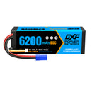 DXF 3S 11.1V 6200mAh 80C Hardcase LiPo Battery with 10AWG EC5 for 1/8 1/10 RC Cars, Trucks, Buggies (1-6 Pack Available)