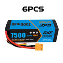 (CA)DXF Lipo Battery 4S 14.8V 7500mAh 100C/200C HardCase Lipo Battery for RC HPI HSP 1/8 1/10 Buggy RC Car Truck